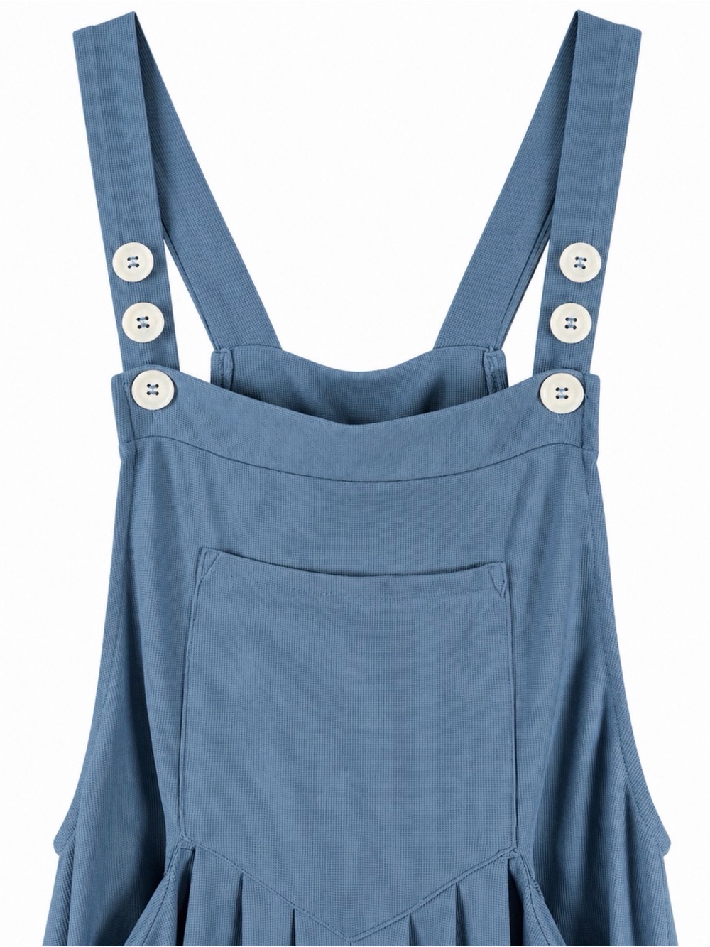 Halara Blue Textured Overall Jumpsuit Size L Large Regular - Picture 2 of 8